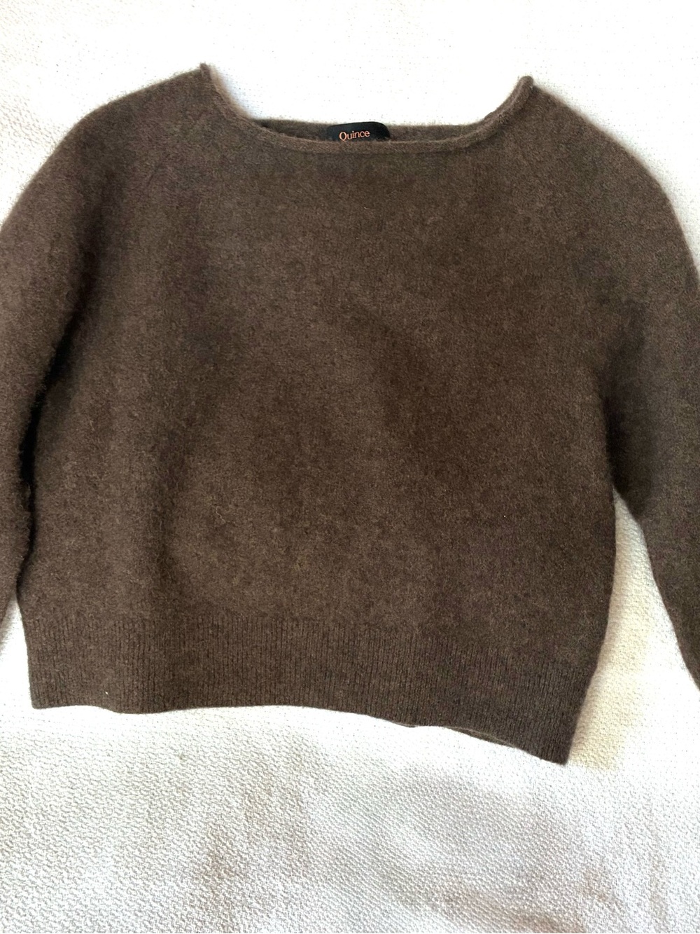 Quince 100% Mongolian Cashmere Brown Cropped Sweater Women’s Small Petite - Picture 2 of 7